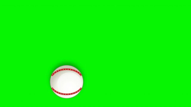 Animated Crazy Bouncing Baseball Motion Right to Left on Green Screen