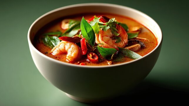 Malaysian tom yam prawn soup zest