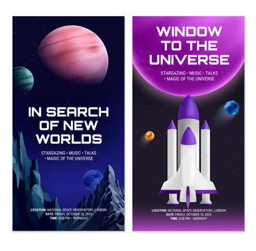 Vertical Universe Exploration Banner Collection