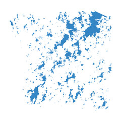 Fototapeta premium Abstract Blue Grunge Splatter Texture on White Background.