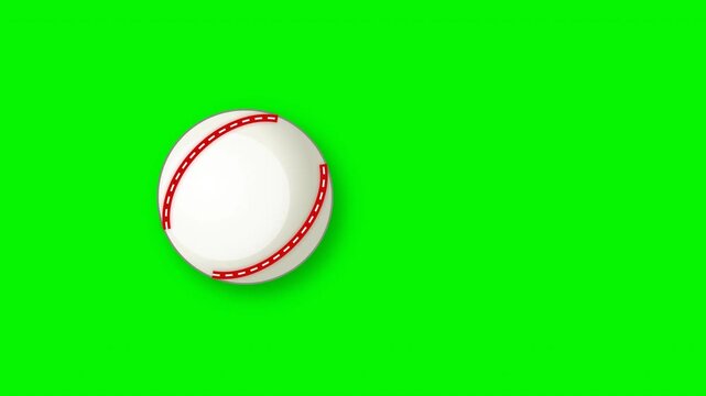 Animated Fast Flying Baseball Motion Right to Left on Green Screen