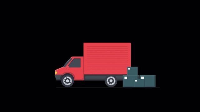 Delivery Concept Animation Video - Transparent