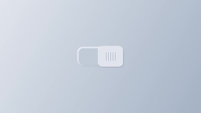 Minimalist Neumorphic Toggle Switch Sliding Animation with Red and Green Status Indicators for Soft UI Design