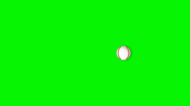 Animated Tiny Baseball Flying Motion Left to Right on Green Screen