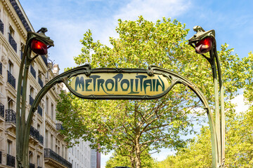 Metro sign in Paris, France © Mistervlad