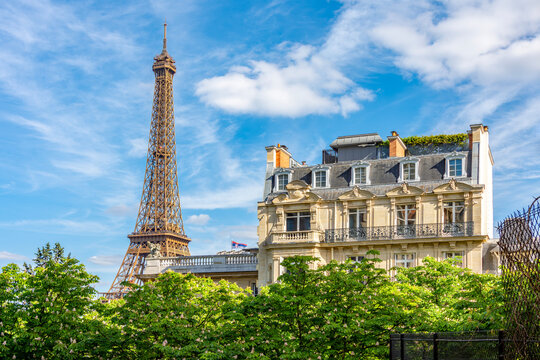 Eiffel tower in spring, Paris, France