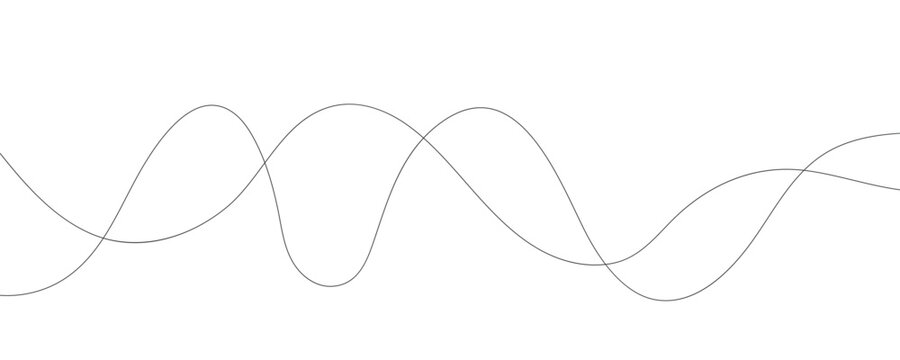 Abstract Flowing Wave Lines on Light Gray Background