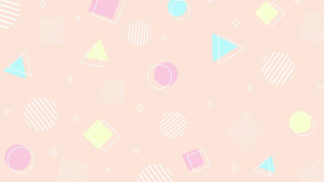 Colorful geometric pop and cute simple background pattern