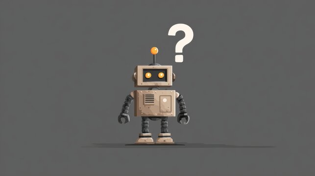 Doubtful little robot