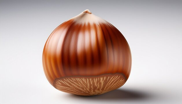 a single filbert nut perfectly isolated against a clean background highlighting its texture and healthy snack potential for cooking and diet omega isolated healthy