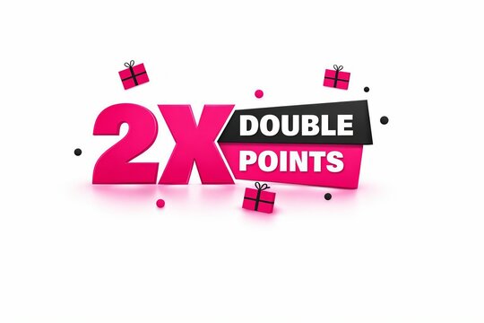 2x double points promotion with gift box icons