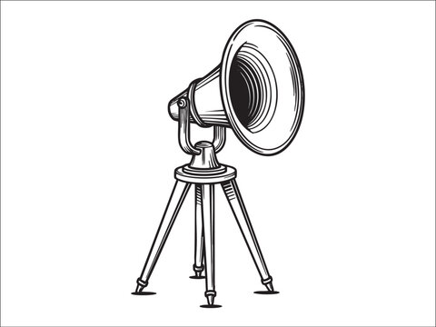 Vintage loudspeaker on feets