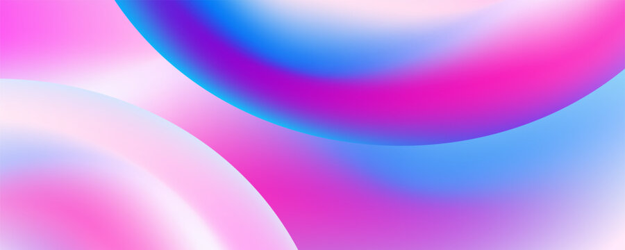 Vibrant fluid 3D gradient shapes with smooth neon color transitions
