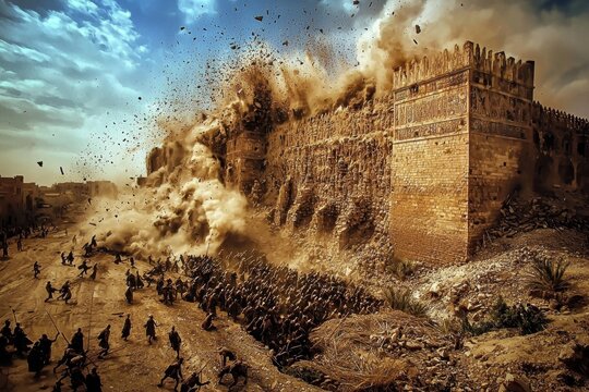 The Biblical Tale of Jericho's Wall Collapse 
