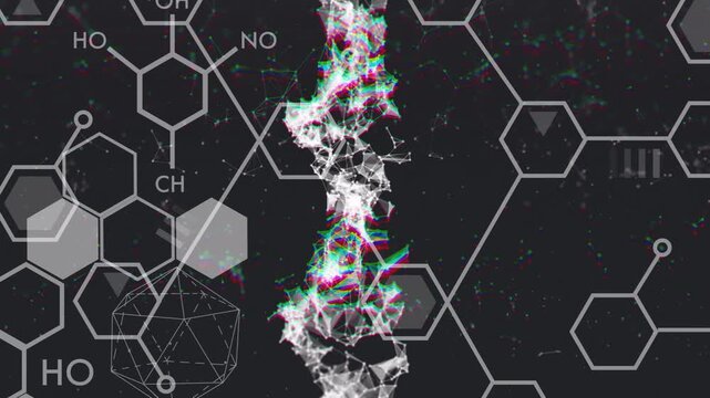 Vertical particle column pulsing from energy surge, bulges moving upward fragmenting to show signal