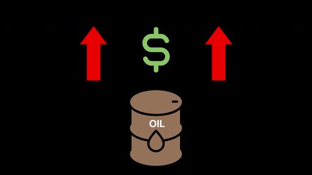 Increasing oil price animation