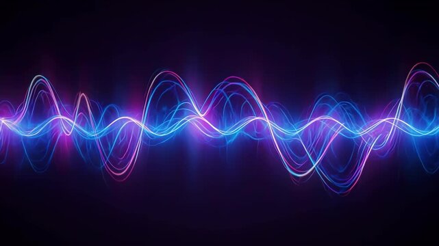 Abstract frequency waves pulsing softly 
