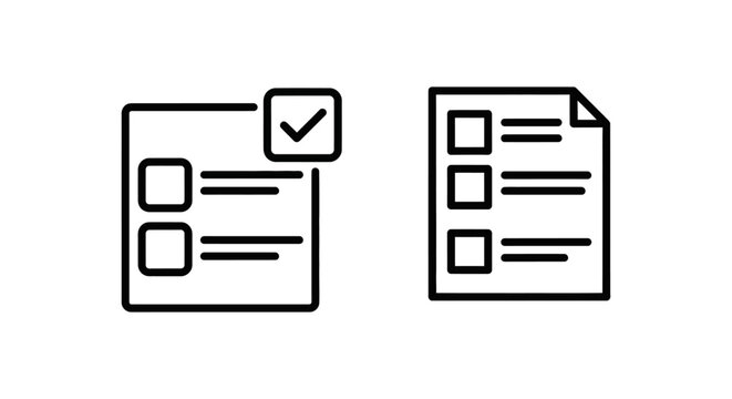 User interface icon set displaying review filter options and sorted feedback list for online rating systems with feedback checklist document interface application evaluation customer selection
