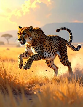 Running cheetah