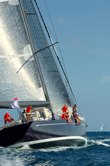 Naklejka premium Sailing yacht regatta. Yachting. Sailing 