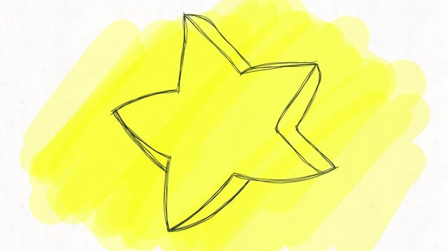 
Yellow Carambola Star Fruit Illustration