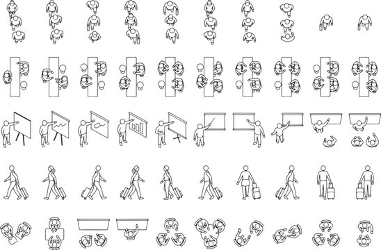 A top-down view of design and illustration elements, perfect for architectural, graphic, and creative projects.
