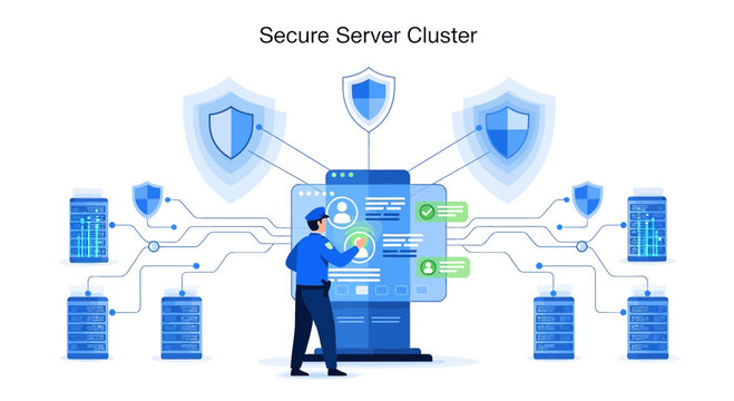 Secure Server Cluster: Cybersecurity, Data Protection, Network Security