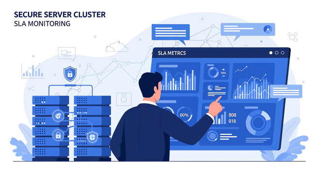 Secure Server Cluster SLA Monitoring Dashboard