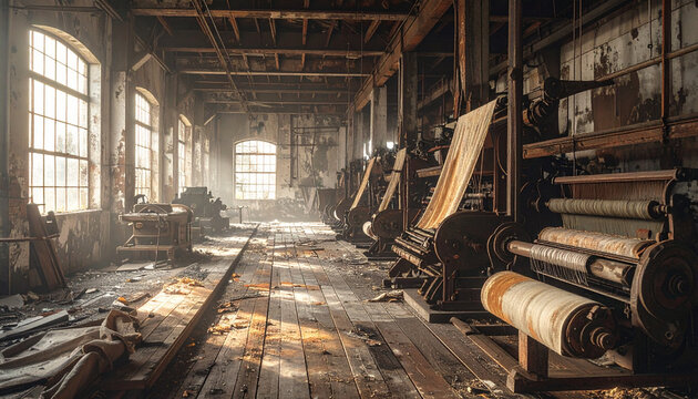 Industrial interior machinery vintage