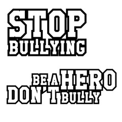 Fototapeta premium Stop Bullying Poster Sign Illustration, Stop Bullying Campaign Template Vector