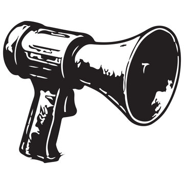 Construction Megaphone Icon for Emergency Announcements, Safety Alerts and Site Communication