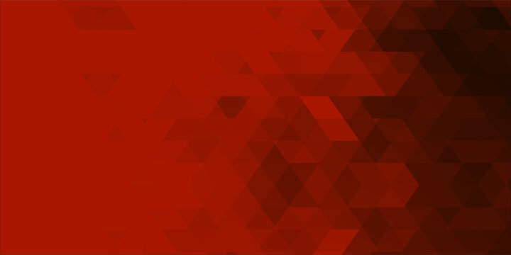 Abstract dark red geometric background with triangle pattern. Modern mosaic gradient design for technology, sports, or corporate identity. Professional textured vector backdrop.