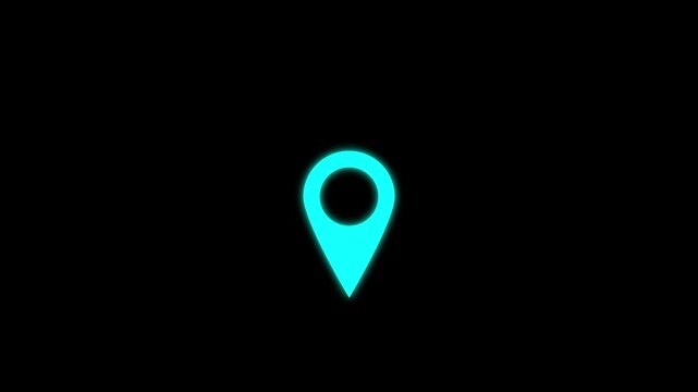 Map pointer icon set with pin symbols for navigation and location markers
