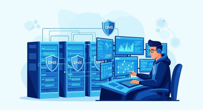 IT Specialist working with DNS servers and network security, data analysis
