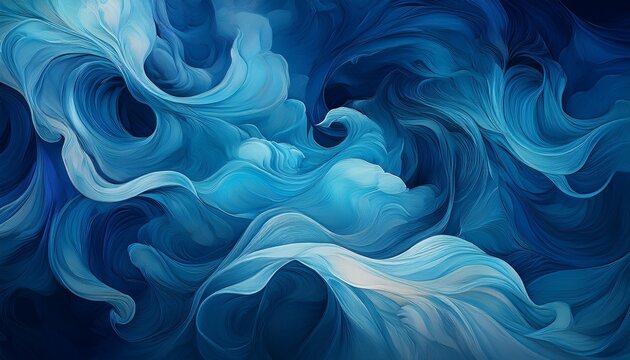 abstract blue swirling smoke patterns background