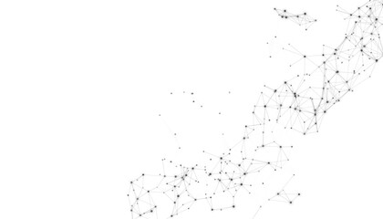 Fototapeta premium Complex Digital Plexus Web With Connected Nodes