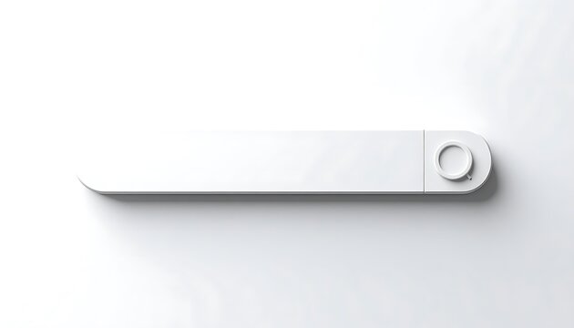 Isolated 3d rendering of a modern search bar interface element with a subtle shadow on a clean, light background, ui design, simple input field for web and app