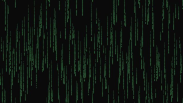 AI Binary Code Digital Rain - Matrix-Style 01 Falling Code Animation for AI & Tech Backgrounds