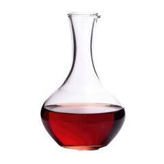 Obraz premium A glass decanter filled with red liquid