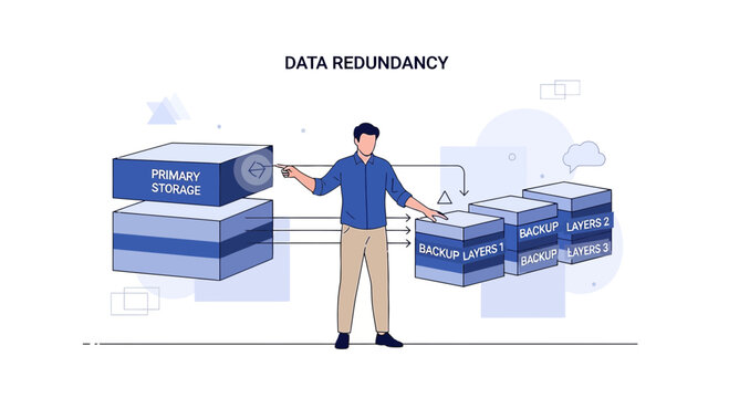 Data Redundancy Illustrated: Primary Storage to Backup Layers