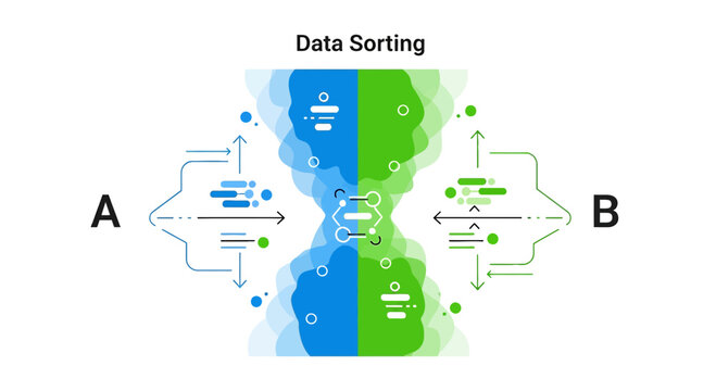 Data Sorting Concept: Information Flow Between A and B