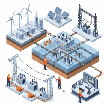 Electric power transmission and distribution infrastructure.