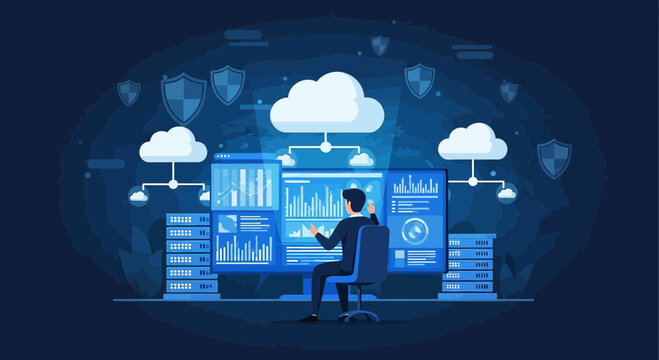 Cybersecurity Analyst Works on Cloud Data Security & Network Monitoring