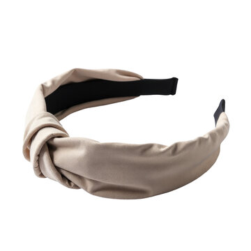 A simple white headband tied with a knot, possibly worn for athletic or casual use