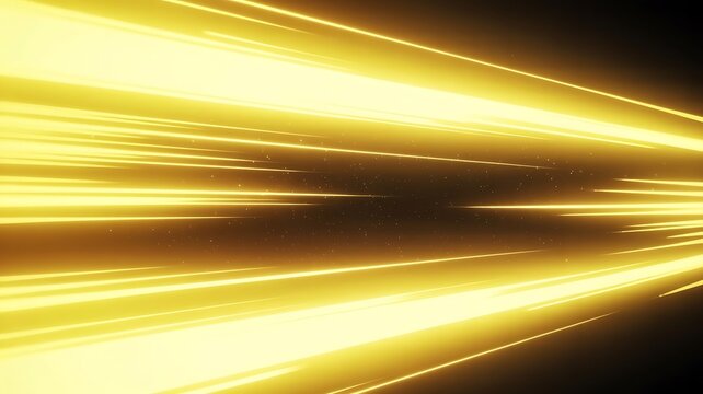 Golden light streaks, abstract motion blur, yellow speed lines, dynamic energy background