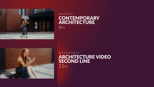 Minimal Broadcast Package Time Schedule X2 &ndash; Clean Motion Graphics Toolkit with Titles, Lower Thirds, Logo, Transitions and Promo Elements for TV and Media