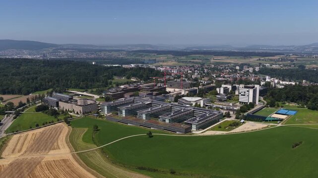 Aerial view of eth zurich university hoenggerberg campus