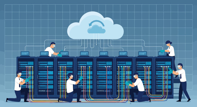 Cloud Computing Network Data Center Servers Installation