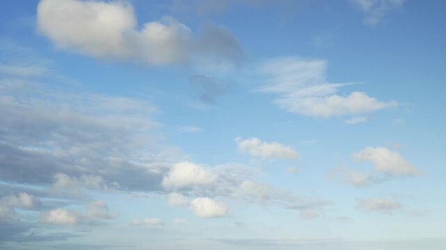 Time lapse blue sky white cloud stock footage