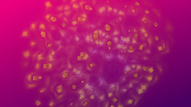 Viral particles on pink background.